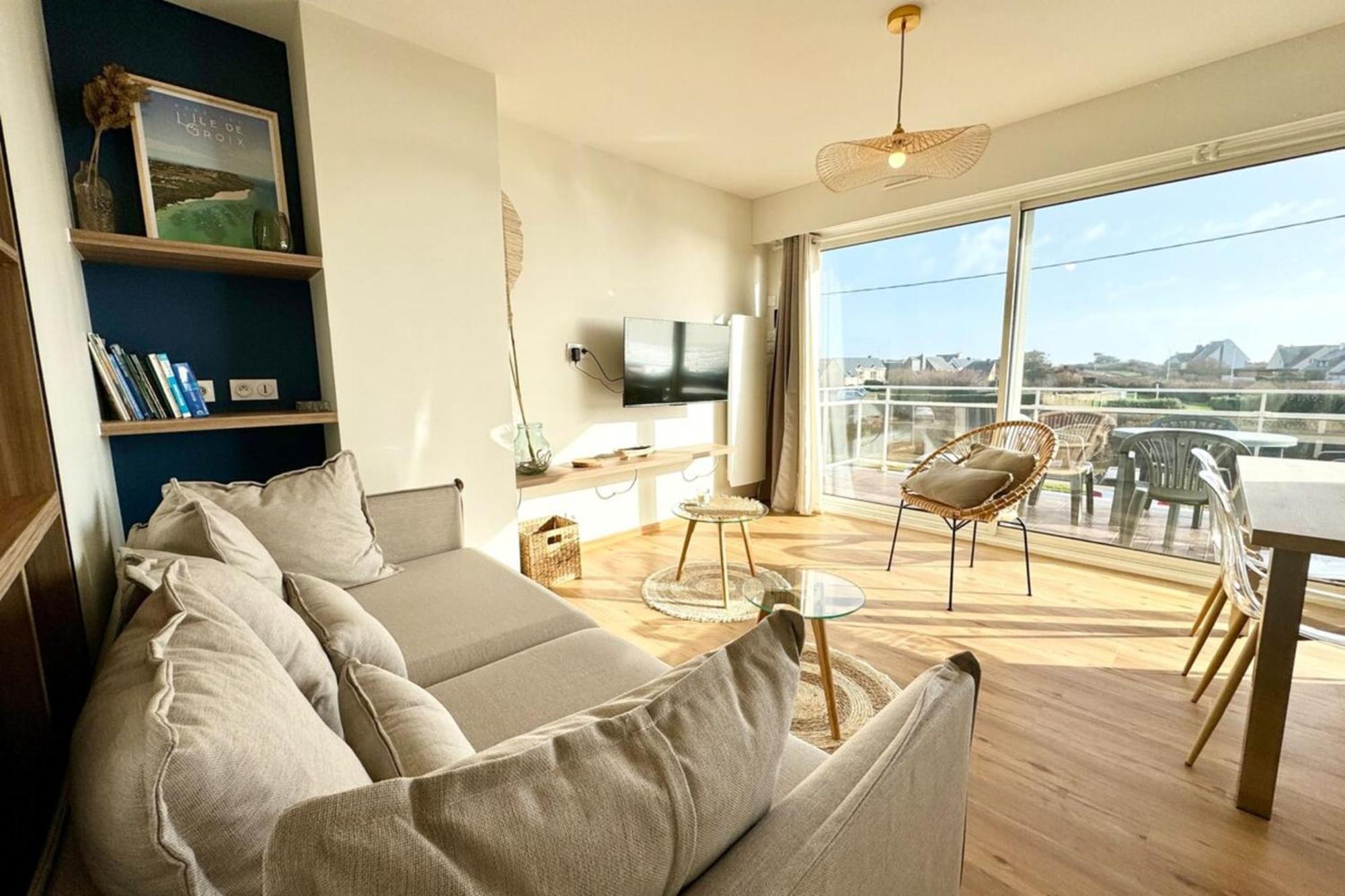 Magnifique ! T3 Les Pieds Dans L'Eau Vue Mer Ploemeur Exterior photo